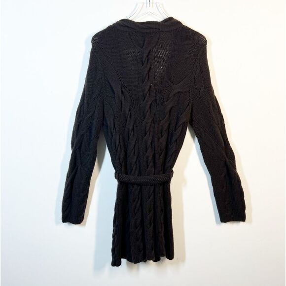 TSE Women’s Size Extra Large XL Brown Cashmere Cable Knit Long Line Cardigan - Picture 1 of 7